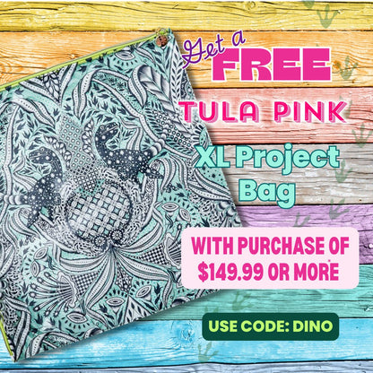 Tula Pink Gift Rapt XL Corner Zippered Project Bag 20" x 20"
