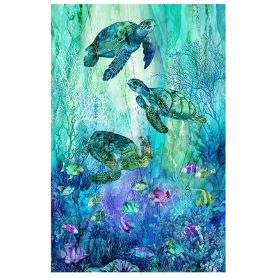 Coral Reef Turquoise Multi Panel