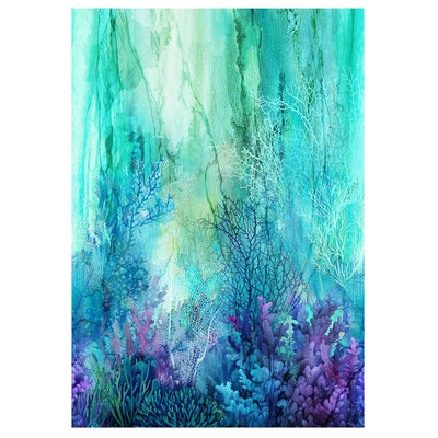 Coral Reef Turquoise Multi Ombre Fabric Yardage