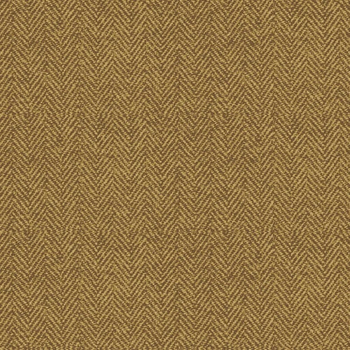 A close-up of Twill Herringbone Caramel Fabric Yardage, showcasing its classic V-shaped weave and textured diagonal lines for a timeless look.