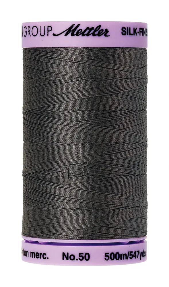 Mettler Cotton Silk Finish 50wt 500m Dark Charcoal