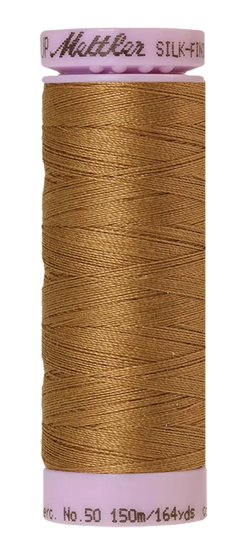 Mettler Cotton Silk Finish 50wt 150m Dark Tan