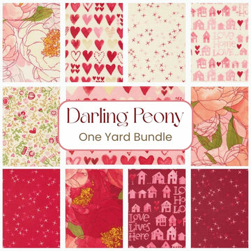 Darling Peony One Yard Bundle - coordinating quilt fabric bundle