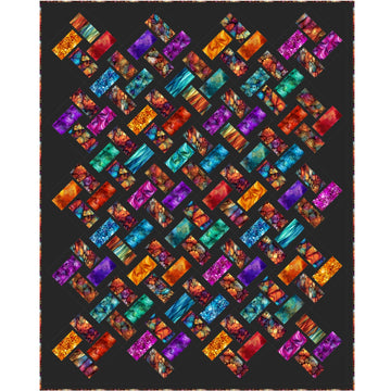 Dreamweaver Spin quilt kit with spin pattern and coordinating fabrics
