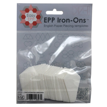 Pointed Dresden EPP Iron-on 2in x 100 pieces - quilting supply from Quilted Joy