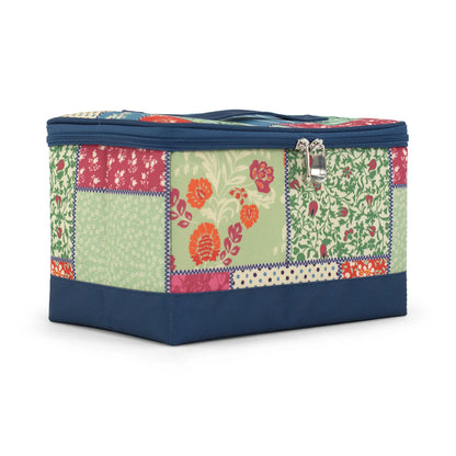 Sewing Box Organizer patchwork fabric pattern front view