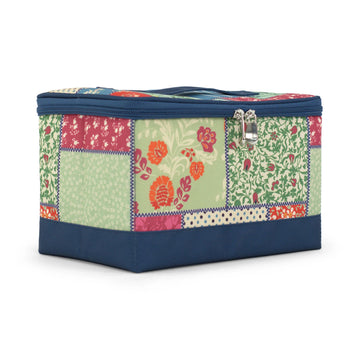 Sewing Box Organizer patchwork fabric pattern front view