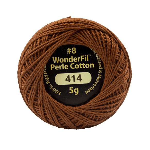 Eleganza Perle Cotton Saddle Brown 414