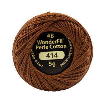 Eleganza Perle Cotton Saddle Brown 414