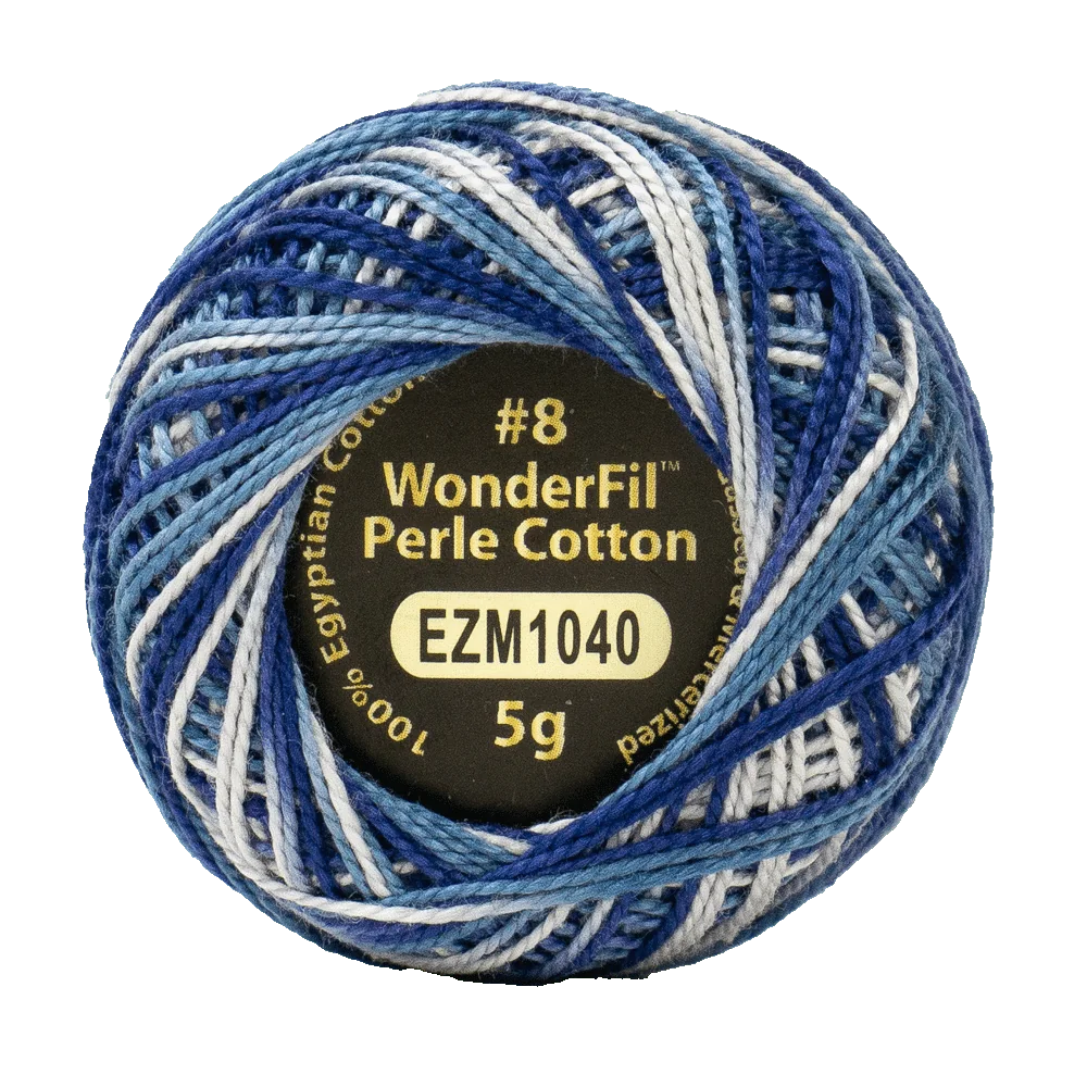 Wonderfil Eleganza Variegated Perle Cotton Thread Blizzard 1040