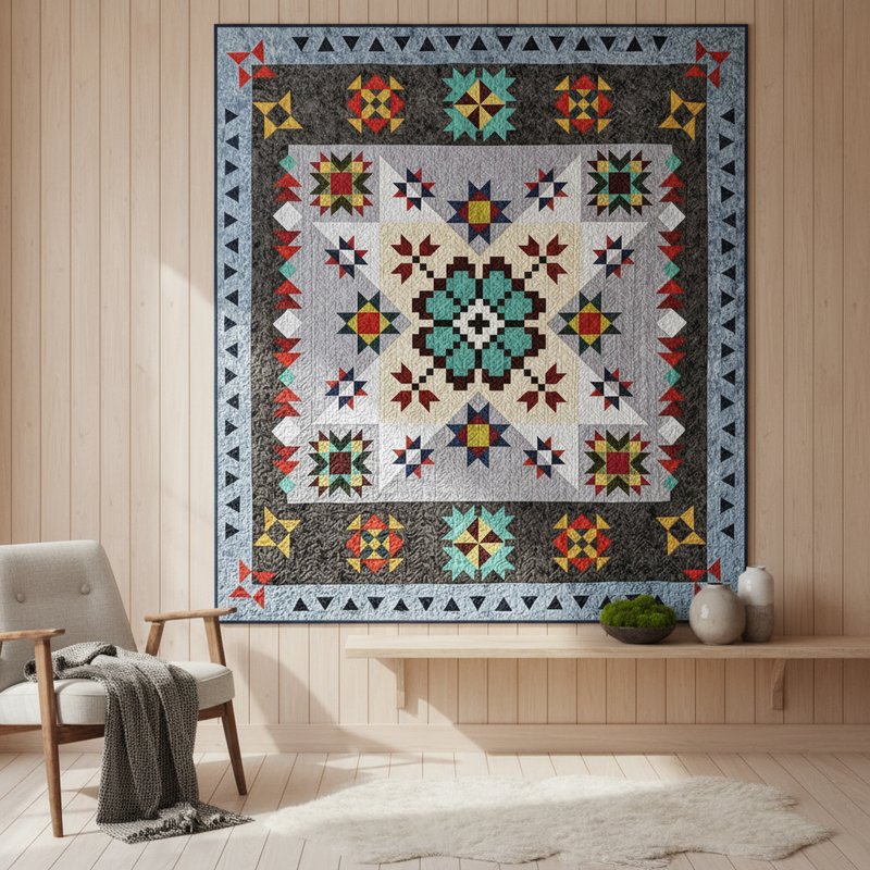 Echoes of Iceland Quilt Kit - image 1 - complete quilt kit with fabric and instructions