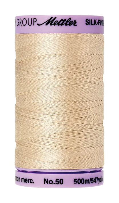 Mettler Cotton Silk Finish 50wt 500m Eggshell
