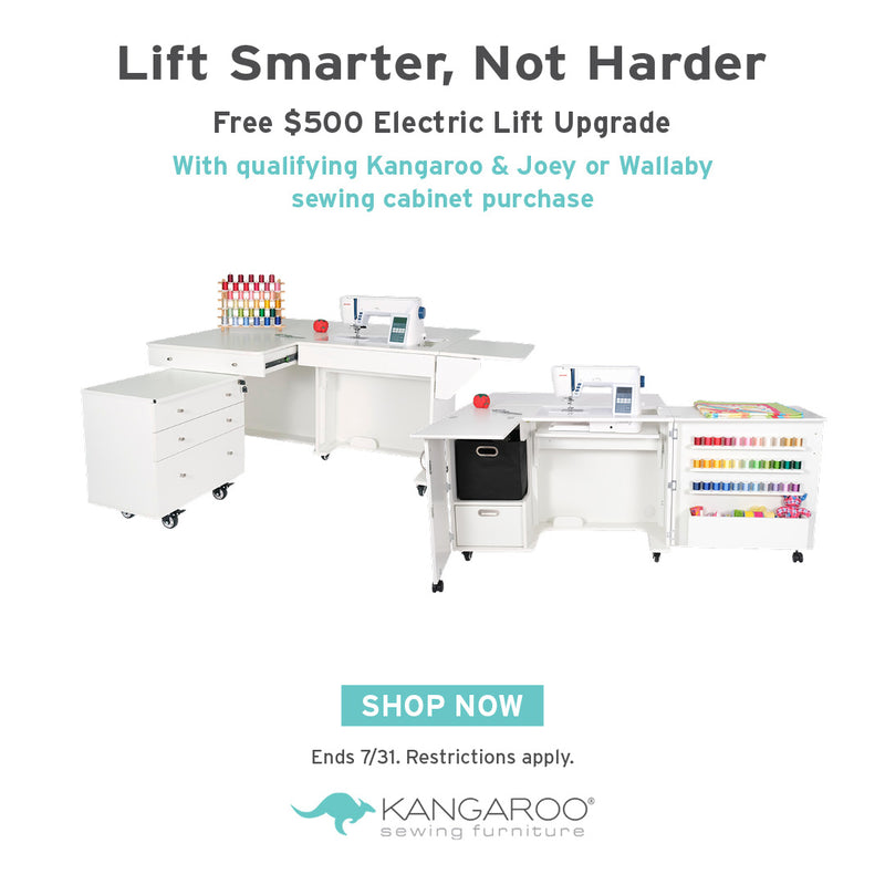 Kangaroo and Joey sewing cabinet electric lift upgrade accessory