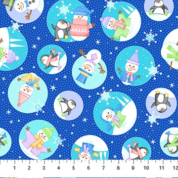 Feelin' Frosty Snowglobes Flannel Fabric Yardage