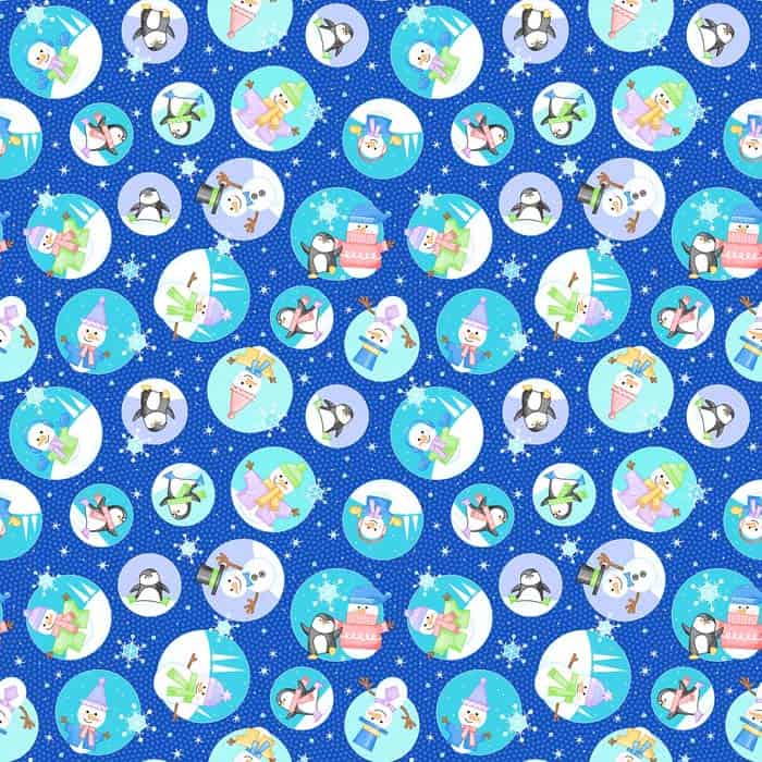 Feelin' Frosty Snowglobes Flannel Fabric Yardage