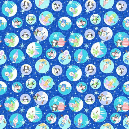 Feelin' Frosty Snowglobes Flannel Fabric Yardage