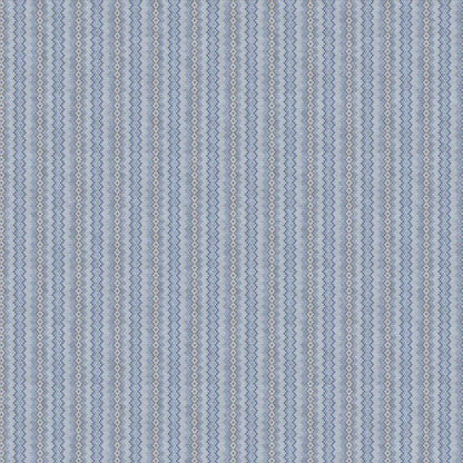 Snow Much Fun Blue Grey Knit Stripe Fabric Yardage