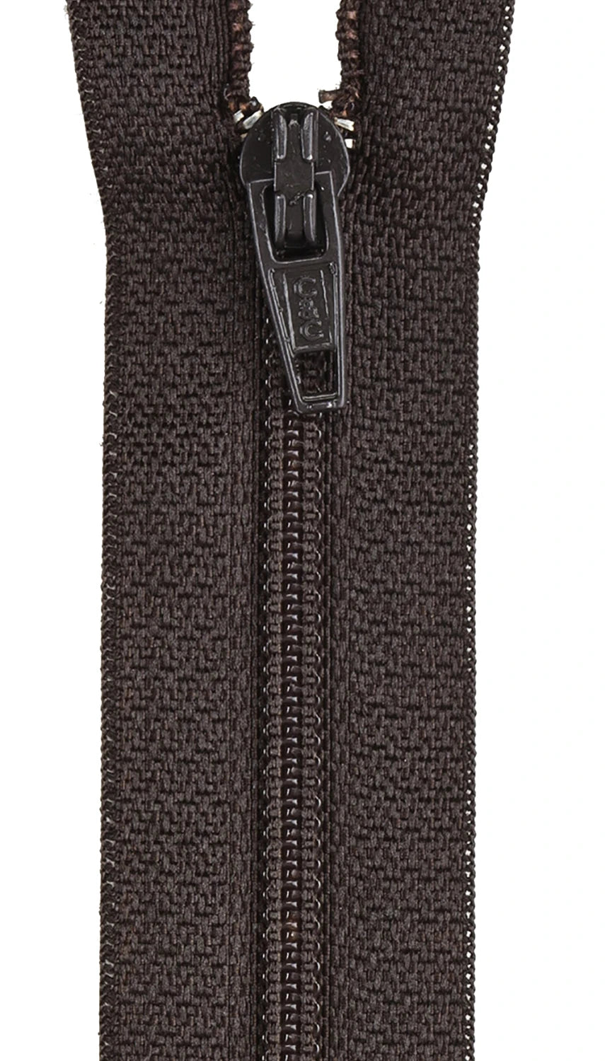 All-Purpose Cloister Brown Polyester Coil Zipper 9in