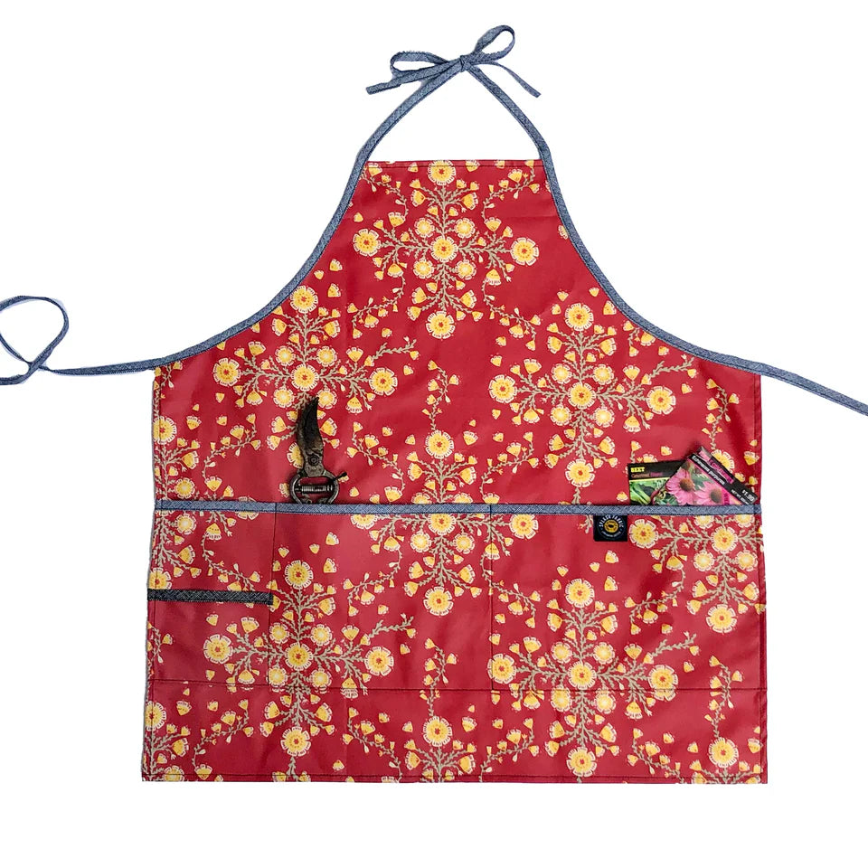 Full Apron in Laminated Cotton, Sonoma Print