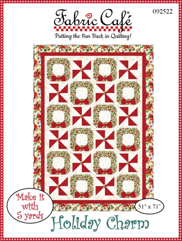 Holiday Charm 5 Yard Quilt Pattern - image 1 - quilting pattern with step-by-step instructions