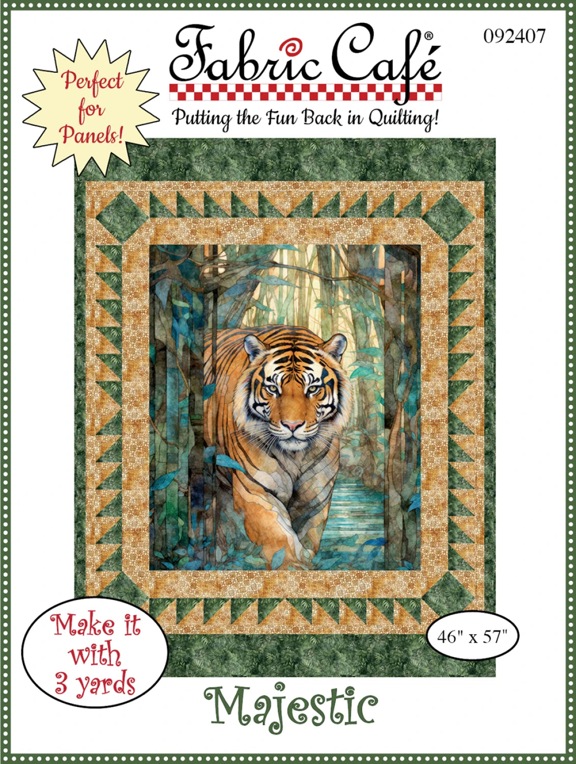 Majestic 3-Yard Quilt Pattern - image 1 - quilting pattern with step-by-step instructions