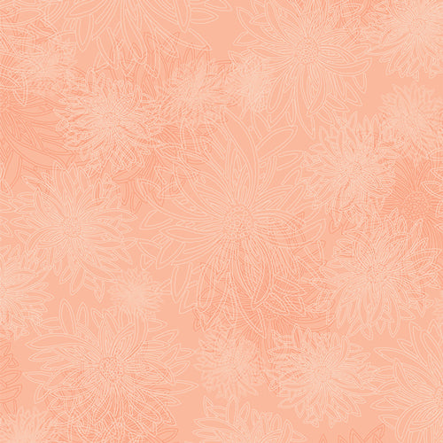 Floral Elements Sweet Peach Fabric Yardage Product Photo