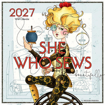 2027 She Who Sews Bountifully Calendar by Janet Wecker Frisch - cover