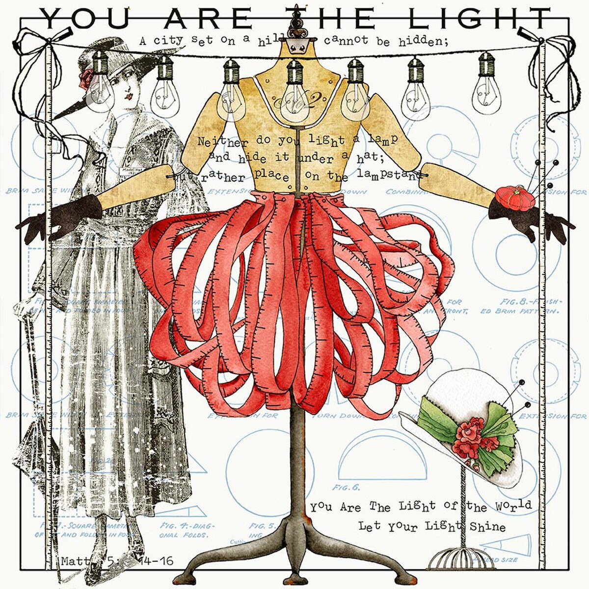 2027 She Who Sews Bountifully Calendar monthly artwork sample