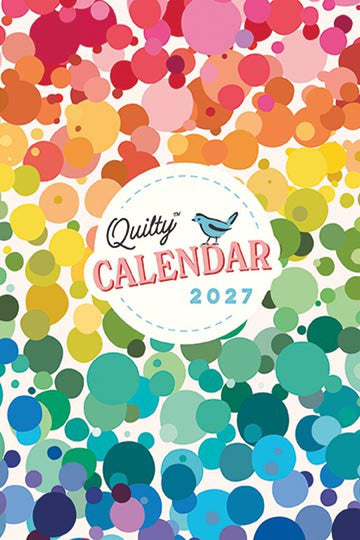 Riley Blake Designs 2027 Quilty Calendar - monthly planner calendar cover