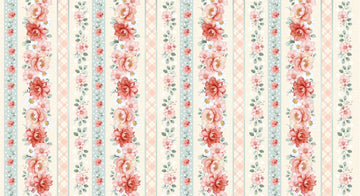 'Til the Cows Come Home Soft Floral 11" Stripes Fabric Yardage - image 1 - quilt fabric for sewing and quilting projects