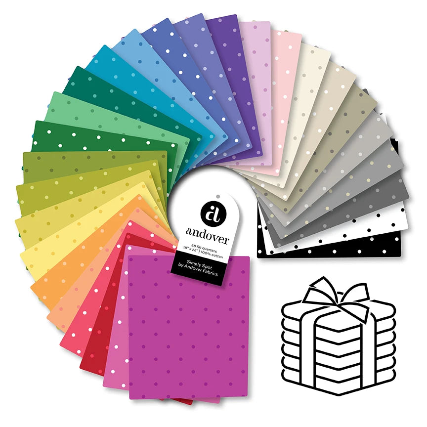 Simply Spot Fat Quarter Bundle - fat quarter quilt fabric bundle