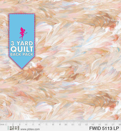 Fluidity Light Peach 108" Wide Quilt Backing Fabric 3 Yard Quilt Fabric Back Pack