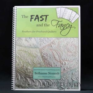 The White Arbor Quilting Bethanne Nemesh Book Duo #2 is a spiral-bound set featuring intricate freehand feather designs and quilted textures on the cover.