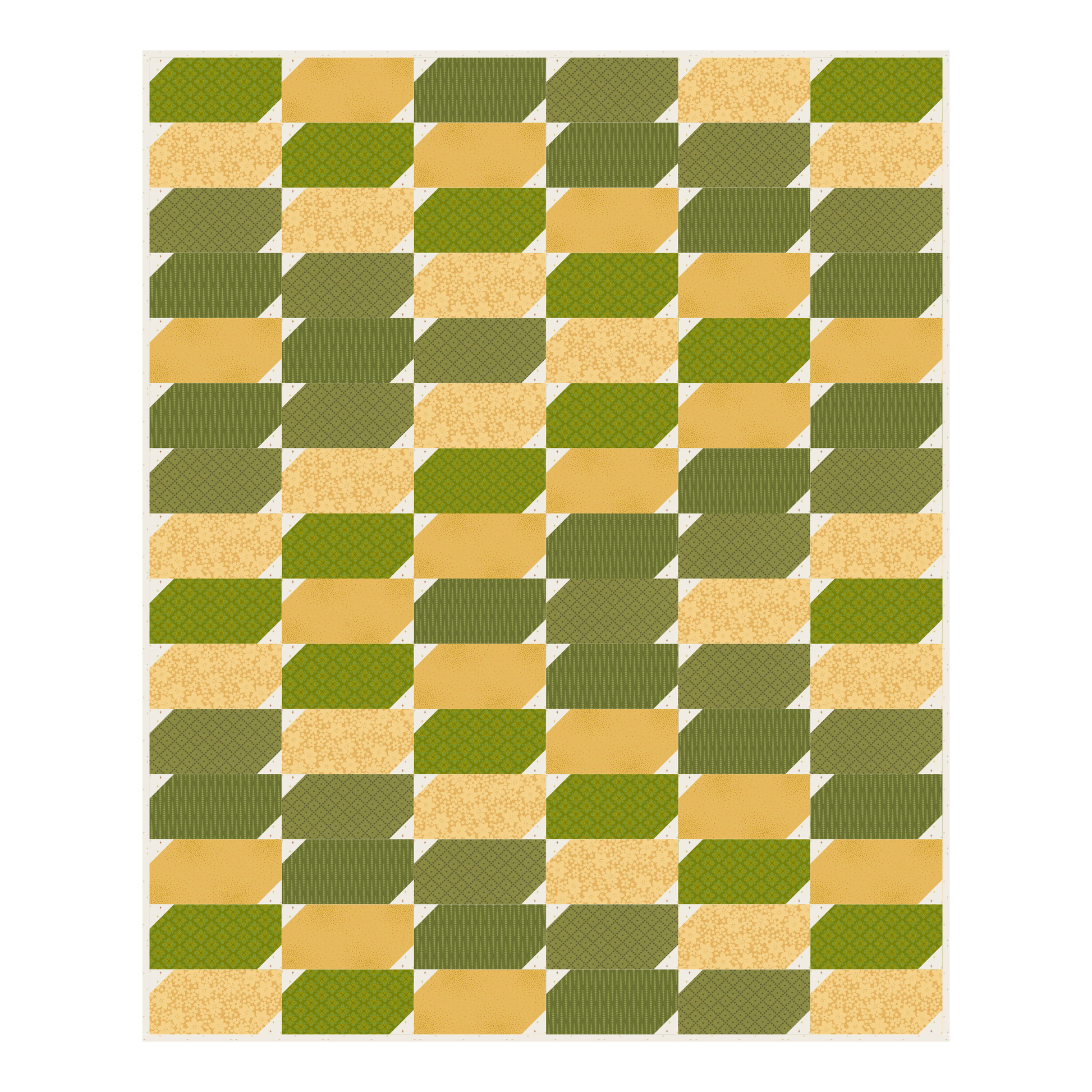 Fern & Honey Quilt Kit - image 2 - complete quilt kit with fabric and instructions