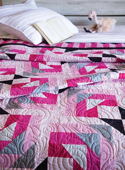 Flamingo Stampede Quilt Pattern - image 2 - quilting pattern with step-by-step instructions