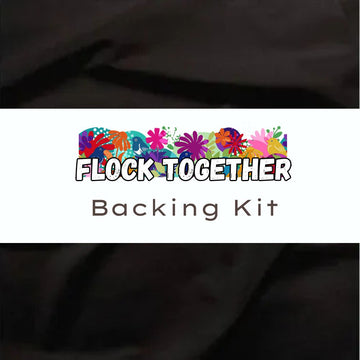 Flock Together Kaleidoscope Backing Kit Black Cotton Sateen