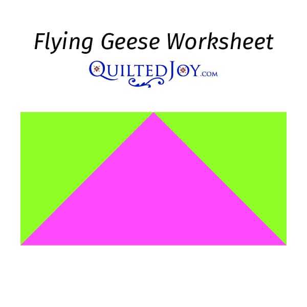 Flying Geese Worksheet