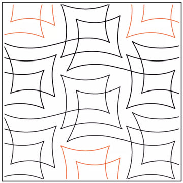 Four Square Curved Paper Pantograph