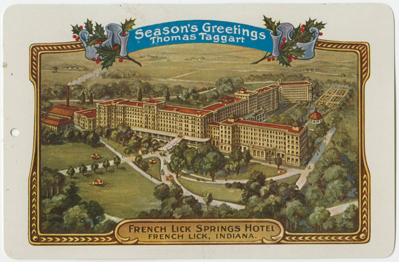 A vintage postcard of the resort