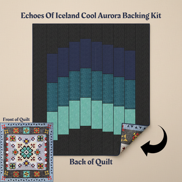 Echoes of Iceland Cool Aurora Backing Kit - image 1 - wide quilt backing fabric for longarm quilting