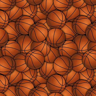 Fitness Fanatic Orange Packed Basketball Fabric Yardage