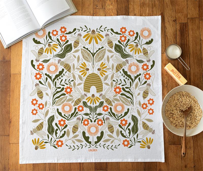 Beehive Tea Towel Product Image