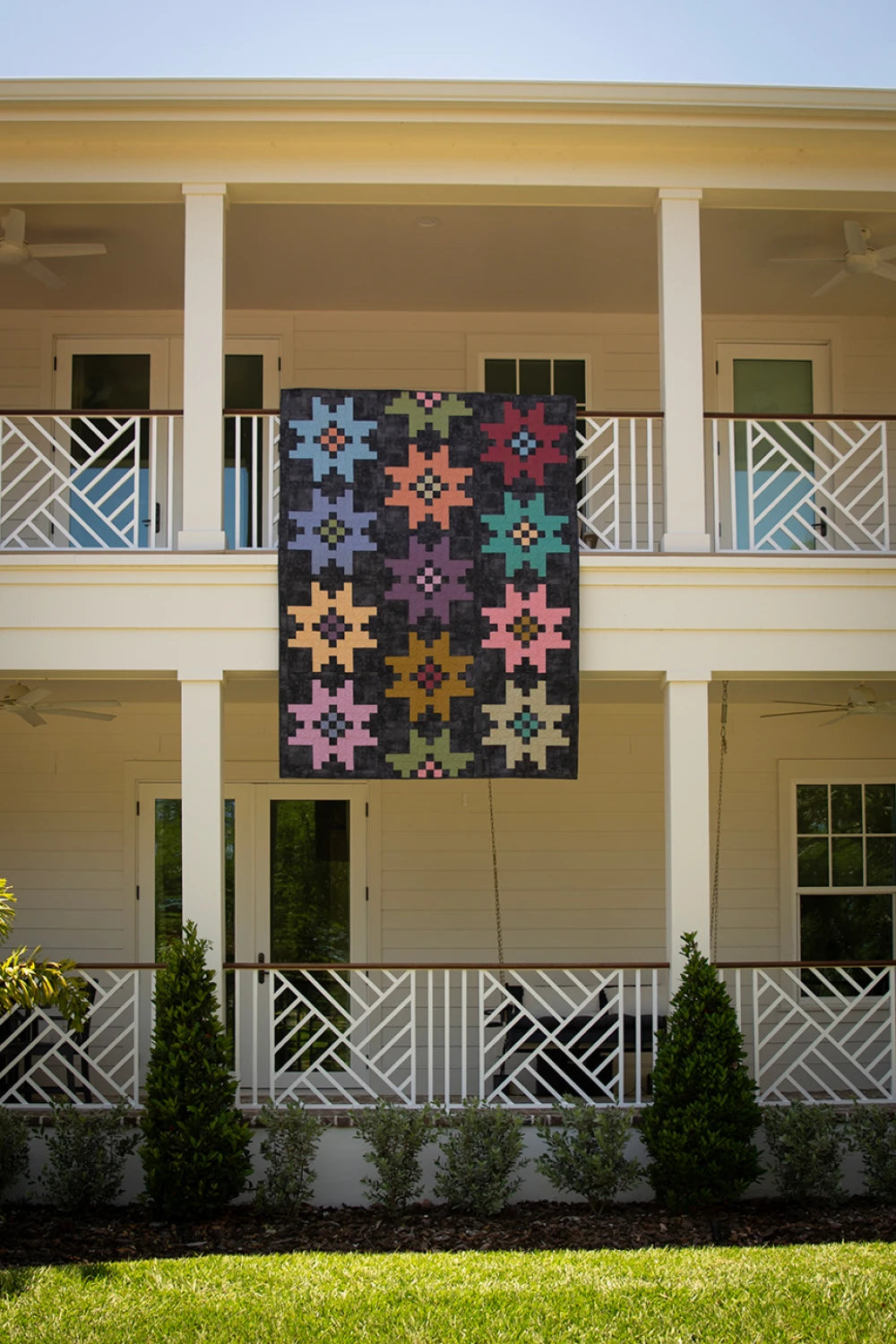 Once Upon a Strip sample quilt with colorful fabric strips