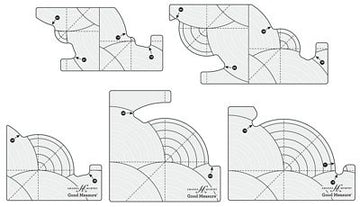 Longarm Baptist Fan Set Quilting Template Set Product Photo