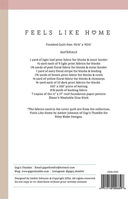 Feels Like Home Quilt Pattern