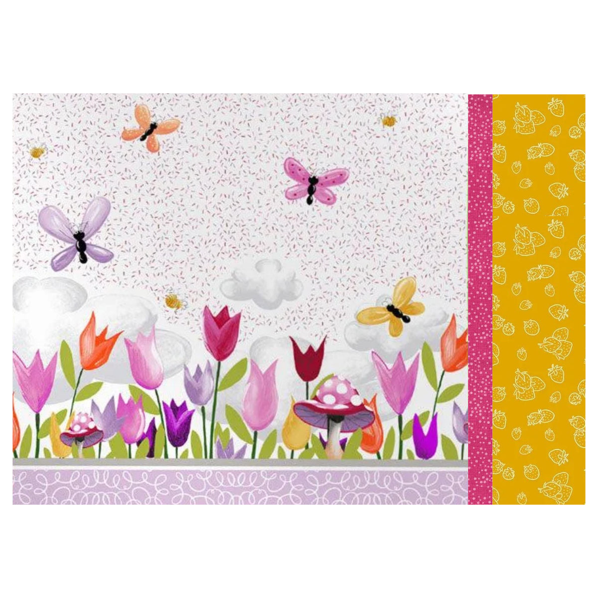 Garden Bed pillowcase kit floral print fabric close-up detail