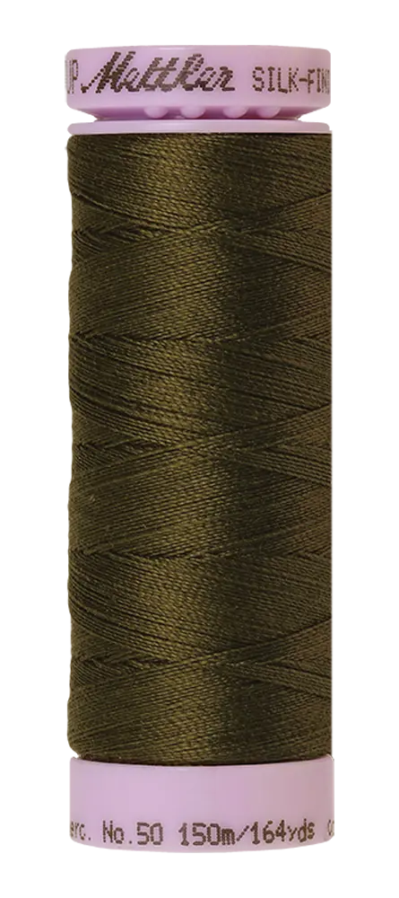 Mettler Cotton Silk Finish 50wt 150m Golden Brown