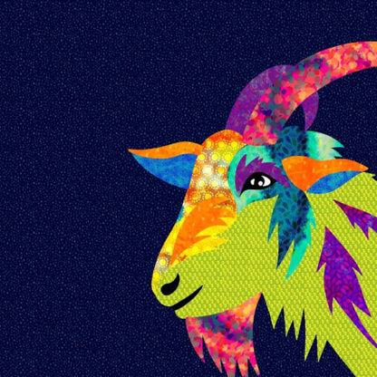 Farmyard Gretchen the Goat Collage Panel