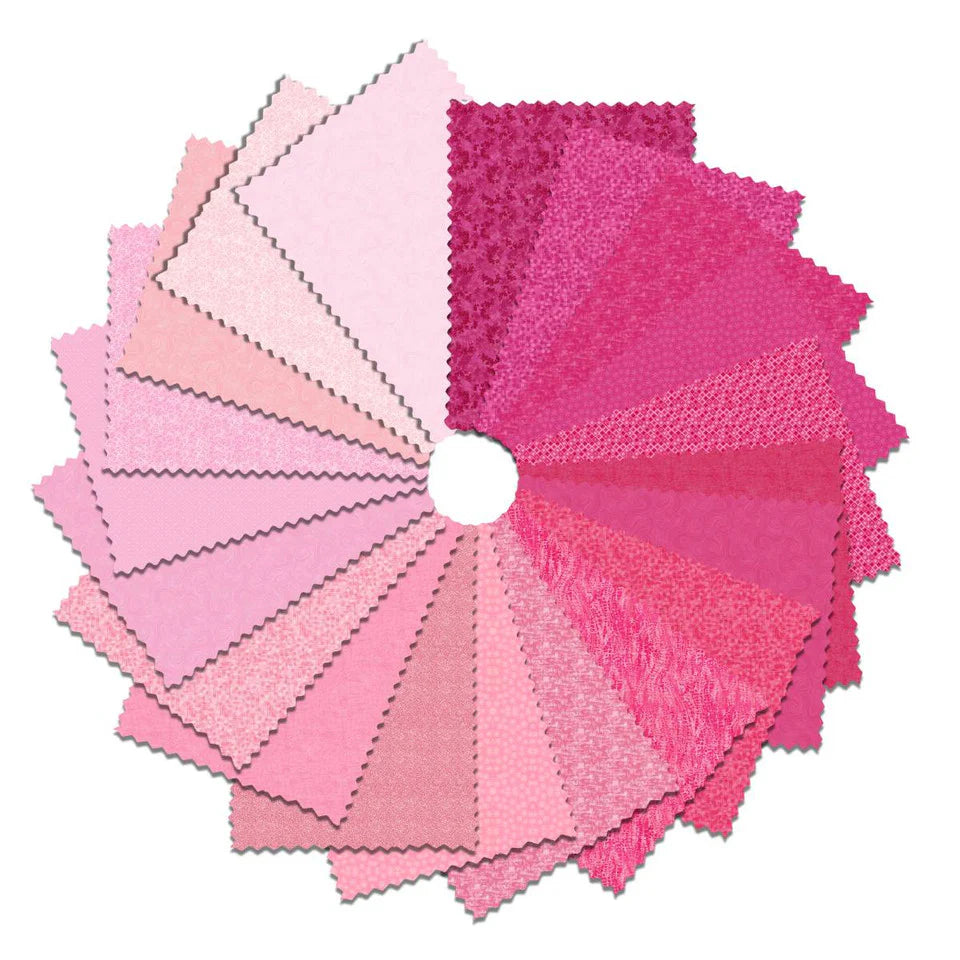 I've Got Hue, Babe Pink Panther 5" Squares - image 2 - quilting supply from Quilted Joy