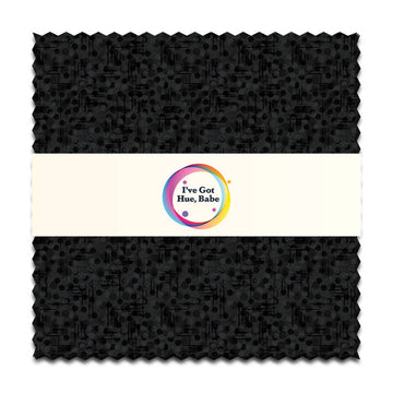 I've Got Hue, Babe Pitch Dark 5" Squares - image 1 - quilting supply from Quilted Joy